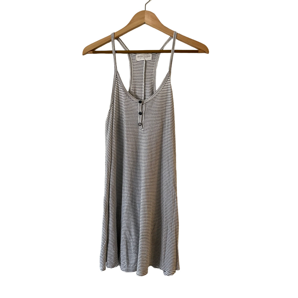 Nectar Clothing Size S Stripe Knit Mini Dress Racerback Sleeveless Tunic